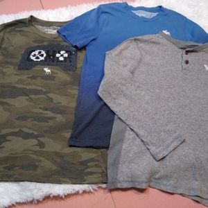 Abercrombie kids Unisex size 9/10 custom bundle of 3 shirts short & long sleeve
